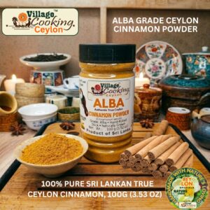 Village Cooking Ceylon Authentic Ceylon Alba Cinnamon Powder Net Wt. 100 g (3.53 oz),  EAN: 4793004183065