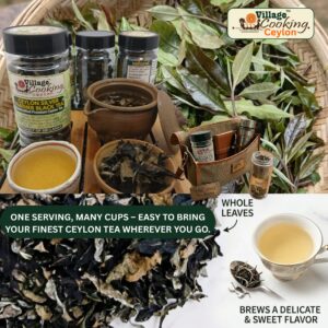 Silver Feather Premium Handmade Black Tea – 10g Bottle, Brand: Village Cooking Ceylon